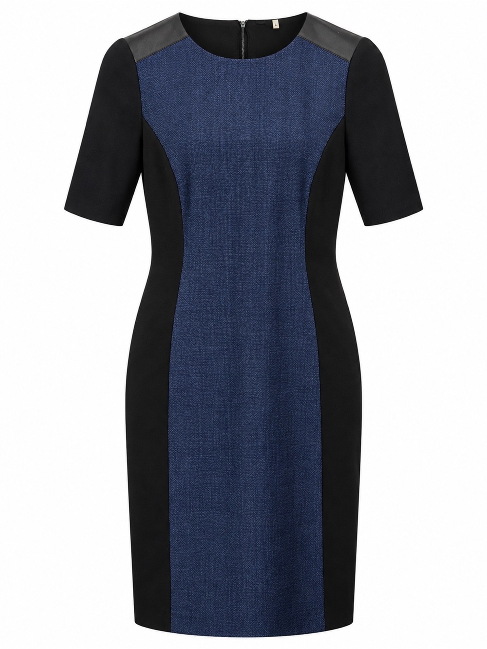 Elie Tahari Mila Colorblock Dress Navy Black 6